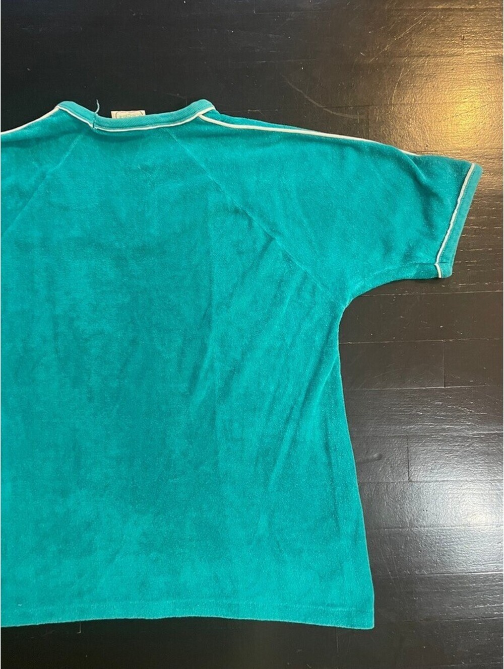 Vintage East Wind Terry Cloth V-Neck Beach Shirt M - Picture 7 of 9